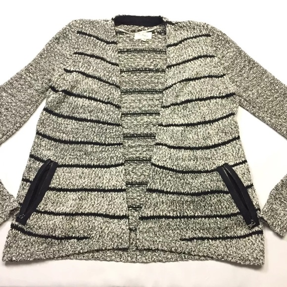 Lou & Grey Open Front Cardigan in Grey, White Melange - Picture 2 of 5